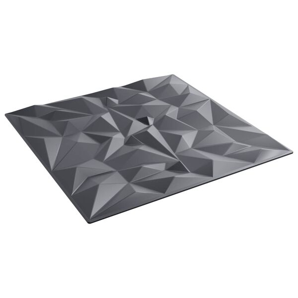 vidaXL Sienų plok&scaron;tės 24 pcs Amethyst Pilkas 50 x 50 cm XPS Putplastis