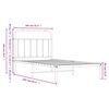 vidaXL Metalinis lovos rėmas su galvūgaliu, baltos spalvos, 100x200cm