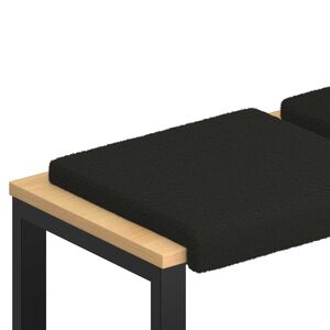 vidaXL Suoliuko pagalvė 4 vnt. &Scaron;erpos audinys Juoda Gylis 35 cm