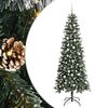 vidaXL Dirbtinė Kalėdų eglutė Žalia 210 cm PVC, plastikas ir plienas