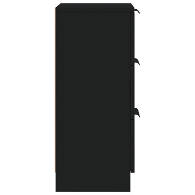 vidaXL Šoninė spintelė, juodos spalvos, 30x30x70cm, apdirbta mediena