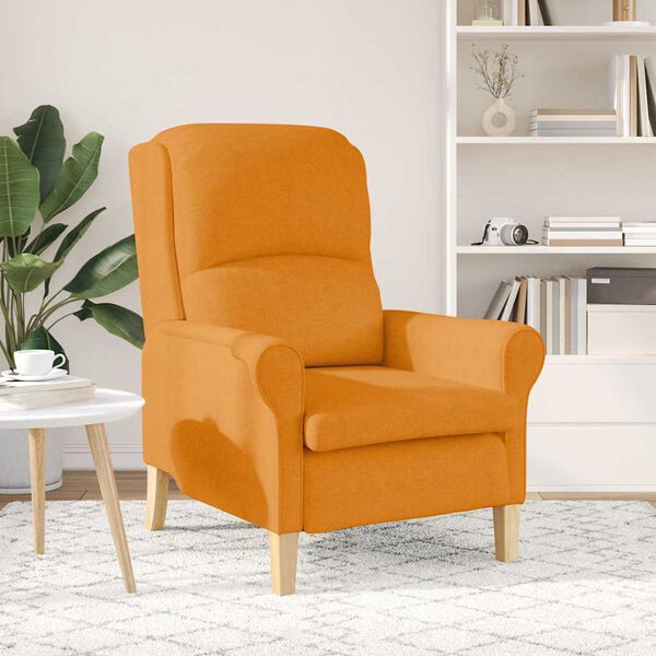 vidaXL krėslas Tamsiai geltona 76 x 94 x 102 cm audinys