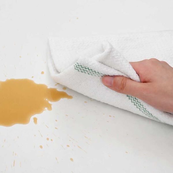 vidaXL Valymo šluostės 10vnt., baltos su žaliomis juostelėmis, 50x60cm