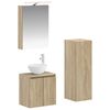 vidaXL Vonios baldų rinkinys 4 pcs Sonoma ąžuolas