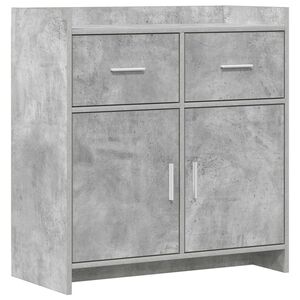 vidaXL Kabalas Betono pilka 75 x 36 x 80 cm Apdirbta mediena