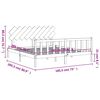 vidaXL Lovos rėmas su galvūgaliu, baltas, mediena, itin didelis