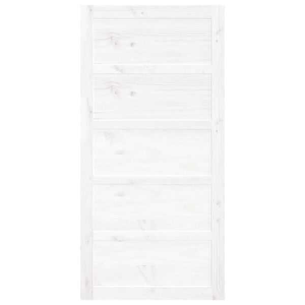 vidaXL Tvarto durys, baltos, 100x1,8x204,5cm, pu&scaron;ies medienos masyvas