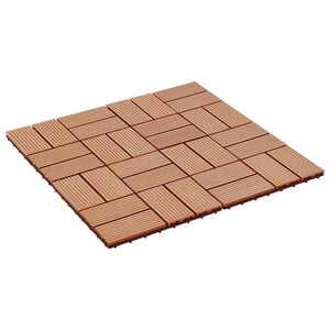 vidaXL Terasinė Plytelė 22 vnt. Tikmedis 30 x 30 cm WPC