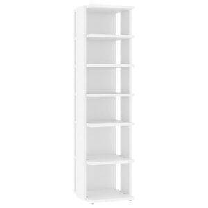vidaXL Spintelė batams, baltos spalvos, 27,5x27x102cm apdirbta mediena