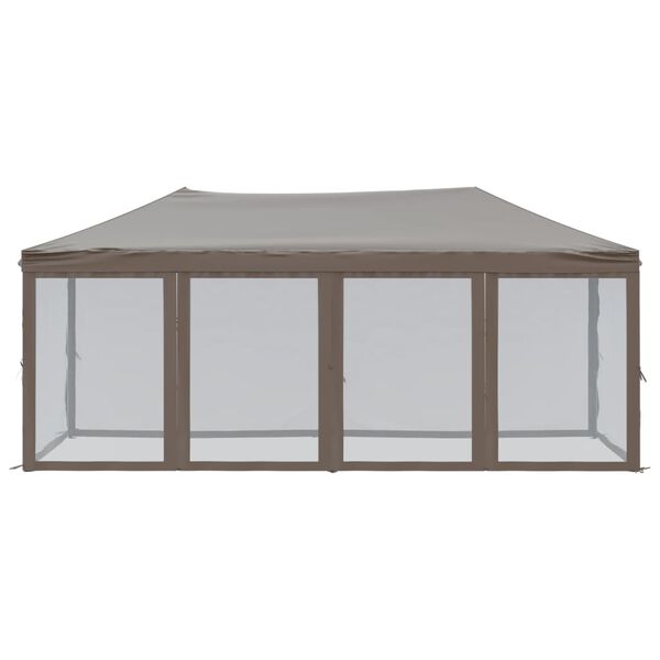 vidaXL Proginė palapinė su šoninėmis sienomis, taupe, 3x6m