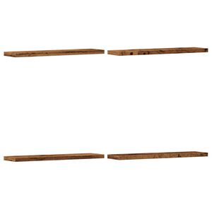vidaXL Sieninės lentynos, 4vnt., medienos, 40x10x1,5cm, mediena