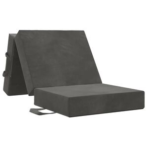 vidaXL Sulankstomas Sofos Lova 75 x 63 x 45 cm Tamsiai pilka