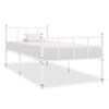 vidaXL Lovos rėmas, baltos spalvos, 90x200cm, metalas