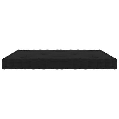 vidaXL Paletės/grindų pagalvėlė, juodos spalvos, 73x40x7cm, medvilnė