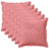 vidaXL Pagalvėlės užvalkalas 6 pcs HOUTEN Rožinė 40 x 40 cm Aksomas