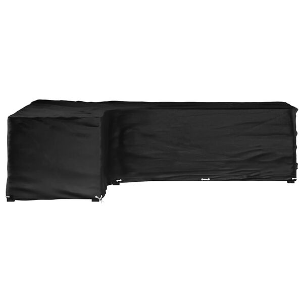 vidaXL Sodo baldų uždangalas, 220x285x80cm, 18 kilpučių, L formos