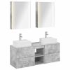 vidaXL Vonios baldų rinkinys 5 pcs Betono pilka