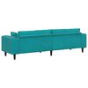 vidaXL Aksominė sofa su pagalve Turkio 208 cm Aksomas