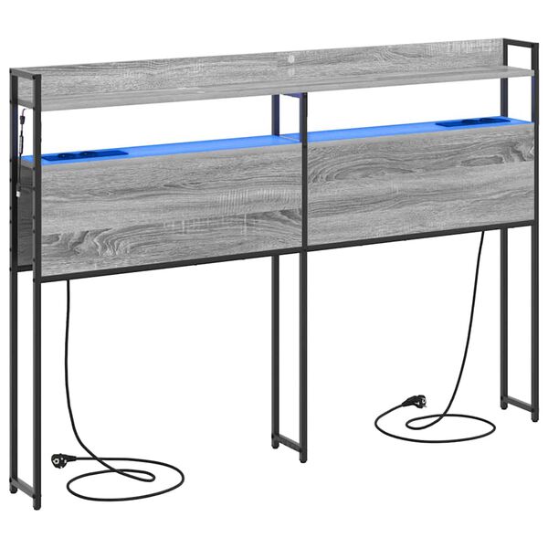 vidaXL Saugojimo galvos atlo&scaron;as Pilka sonoma ąžuolo 140,5 x 15 x 98 cm