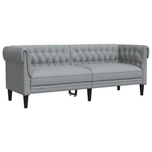 vidaXL Sofa &Scaron;viesiai pilka 201,5 x 74,5 x 74,5 cm Poliesteris