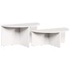 vidaXL Kavos staliukas 2 vnt. Balta 79 x 39,5 x 40 cm Pu&scaron;ies masyvas