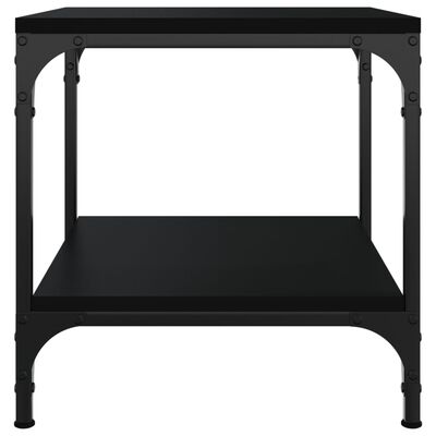 vidaXL Kavos staliukas, juodas, 50x50x40cm, apdirbta mediena
