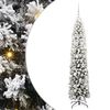 vidaXL Dirbtinė Kalėdų eglutė su LED lemputėmis Žalia ir balta 180 cm