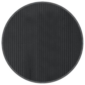 vidaXL Kilimas, apvalus, pilkas, 60 cm, bambukas