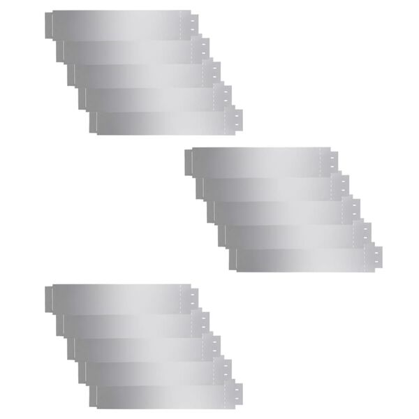 vidaXL Vejos tvorelės, 15vnt, cinkuotas plienas, 100x20cm