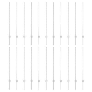 vidaXL Tvorelės stulpas 22 pcs Sidabro 160 cm Plienas