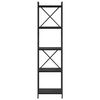 vidaXL Knygų lentyna Juodas ąžuolas 40 x 30 x 155 cm Apdirbta mediena