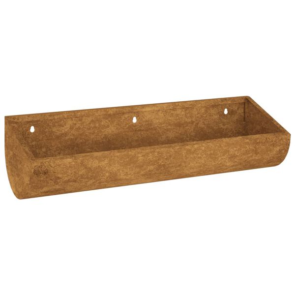 vidaXL Sieninis sodo lovelis, 50x16x10cm, corten plienas