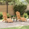 vidaXL Adirondack kėdė 2 pcs Ruda 137 x 77 x 95 cm Kieto teka medžio
