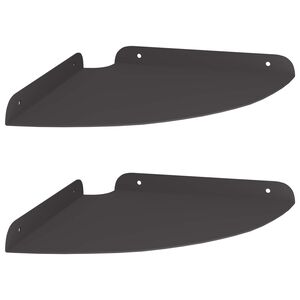 vidaXL Sieninė lentyna su lentyna 2 pcs Juoda 24 x 24 x 2 cm