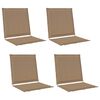 vidaXL Sėdynės ir nugaros pagalvėlės 4 pcs Taupe 47 x 45 x 2 cm
