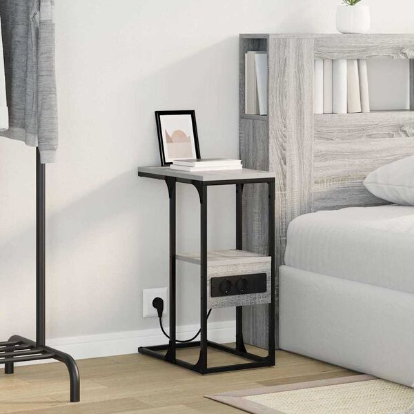 vidaXL &Scaron;alia lovos spintelė Pilka sonoma ąžuolo 41.5 x 26 x 60.5 cm