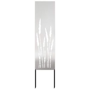 vidaXL Sodo privatumo ekranas Sidabro 32 x 140 cm Nerūdijantis plienas