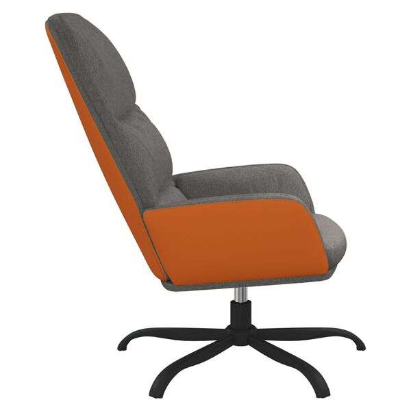 vidaXL Poilsio kėdė, &scaron;viesiai pilkos spalvos, audinys