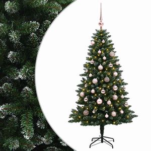 vidaXL Dirbtinė Kalėdų eglutė su burbulais 150 cm 150 LED &Scaron;ilta balta