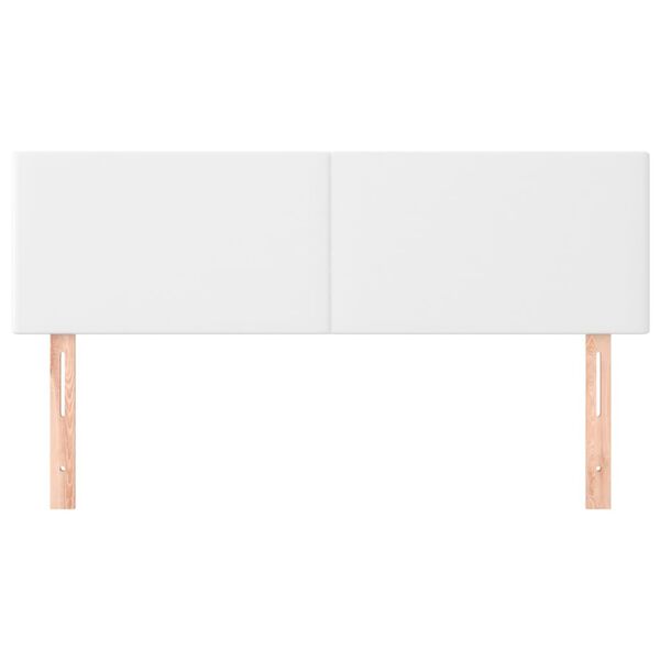 vidaXL Galvūgaliai, 2vnt., baltos spalvos, 72x5x78/88cm, dirbtinė oda