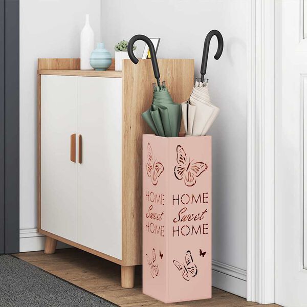 vidaXL Sandėliavimo kabliukas ir laikiklis Rožinė 15.5 x 15.5 x 49 cm