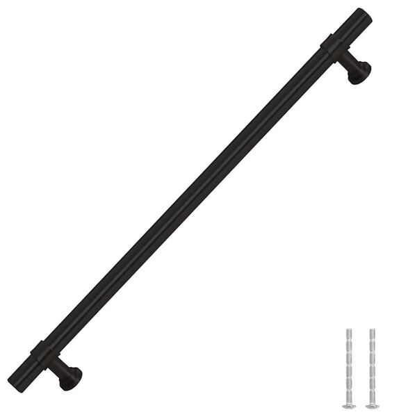 vidaXL Spintelės rankenėlės, 5vnt., juodos, nerūdijantis plienas