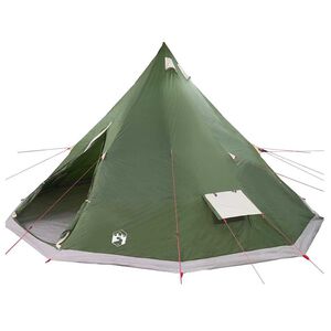 vidaXL Tipi palapinė su stogu Žalia 560 x 560 x 300 cm tafta