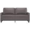 vidaXL Dvivietė sofa, pilkos spalvos, 140cm, dirbtinė oda