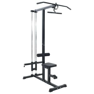 vidaXL Vertikalios traukos treniruoklis Juoda 110 x 70 x 187 cm