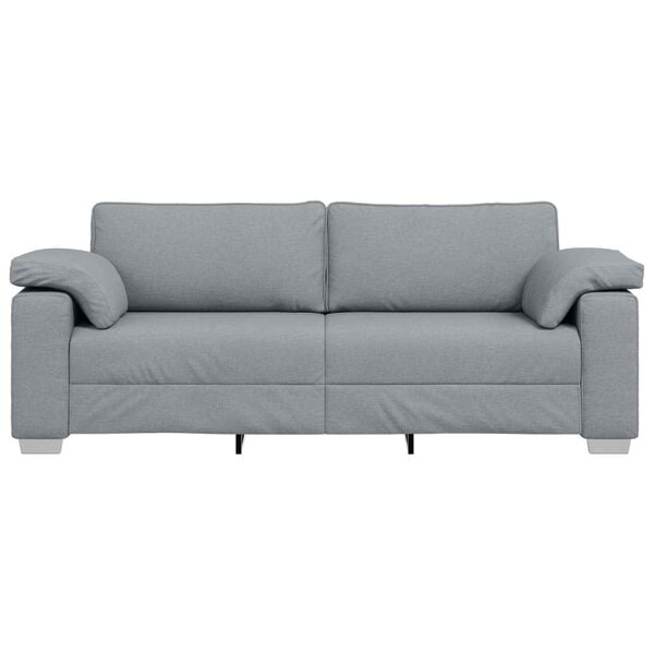 vidaXL Sofa &Scaron;viesiai pilka 219 x 77 x 82 cm audinys