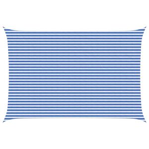 vidaXL Saulės &scaron;e&scaron;ėlio audinys Mėlyna ir balta 4 x 7 m HDPE