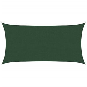 vidaXL Burė nuo saulės, tamsiai žalios spalvos, 2,5x5m, HDPE, 160g/m&sup2;