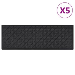 vidaXL Laiptų pakopos, 5vnt., 25x75cm, guma