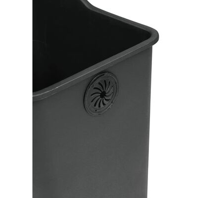 EKO Šiukšliadėžė su pedalu Rejoice, matinės sidabrinės spalvos, 2x12l
